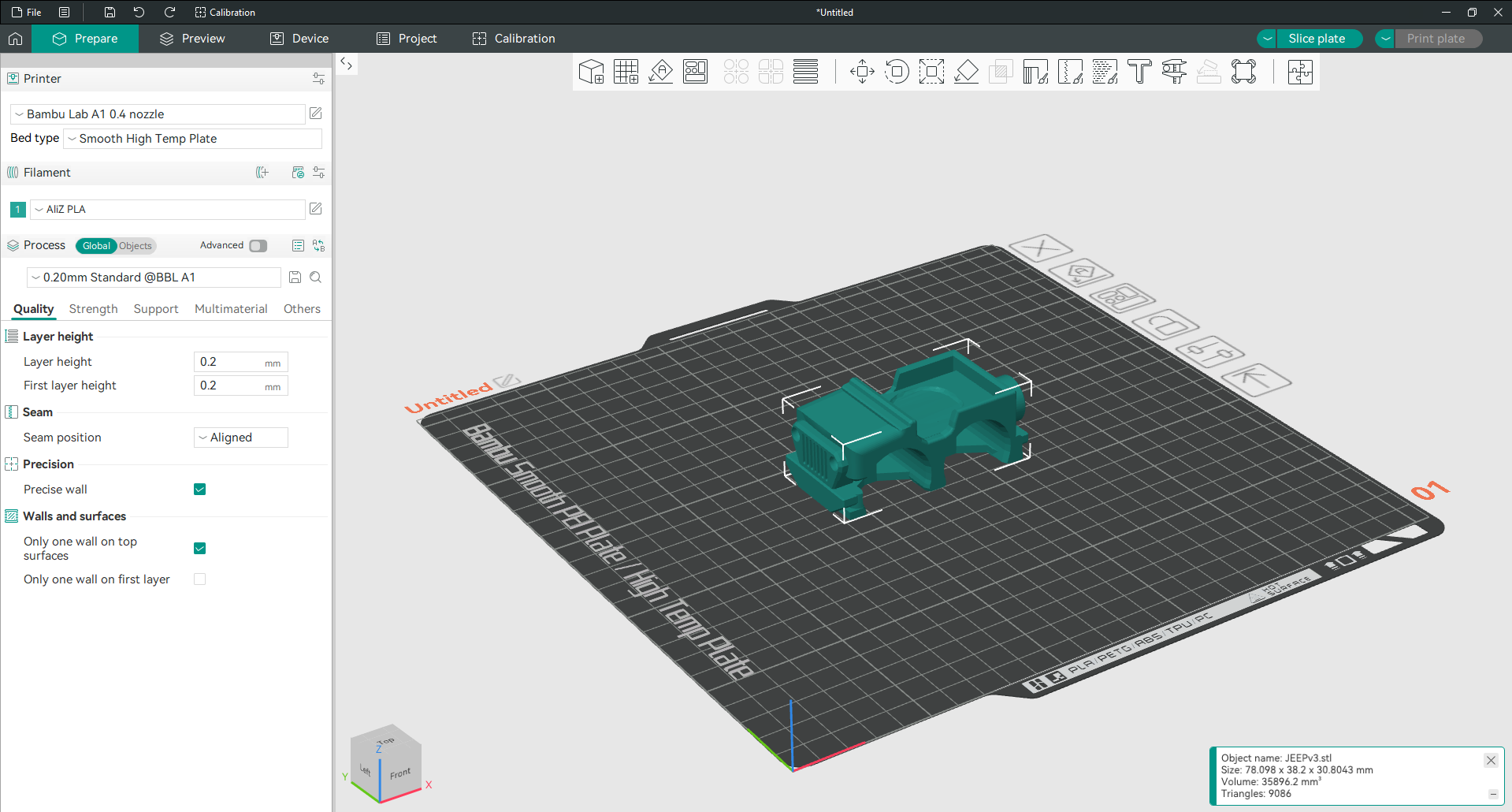 Separating the parts into the different colours I want to print - because as you read above - it's very wasteful to print it all in one go when you can just attach the parts yourself.
../images/3d/Pasted image 20260218153014.png